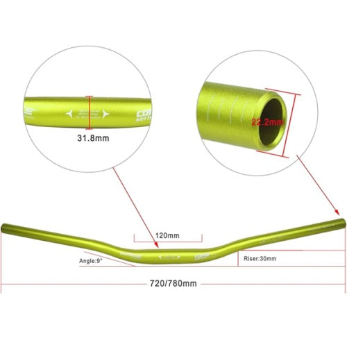 Handlebar MTB WAKE Comp Series 31.8mm x 30mm x 780mm