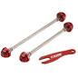 Hub Skewer PZRACING Anti-Theft Anodized Red MTB Front & Rear
