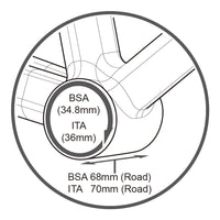 Bottom Bracket Hollowtech TRIPEAK Thread BSA Ceramic SHIMANO EMA-IB24-SHCBBR